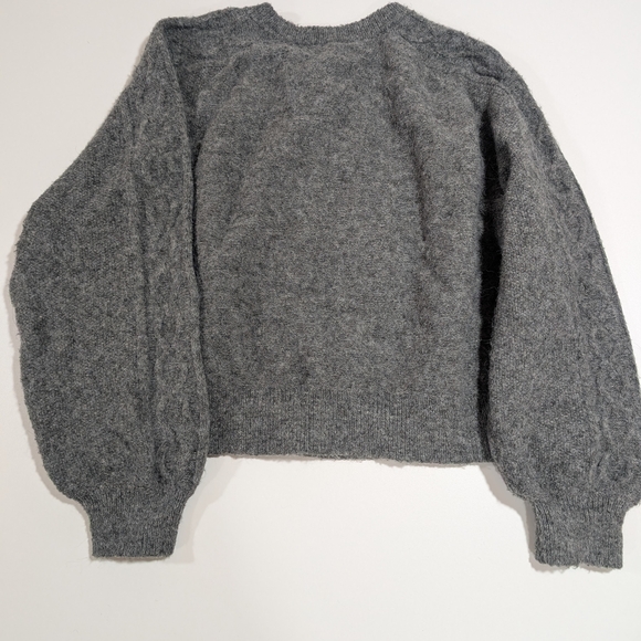 Chaps Women's Charcoal Button-Up Cable Knit Cardigan 2X Refined Knitwear Classic - Picture 5 of 5